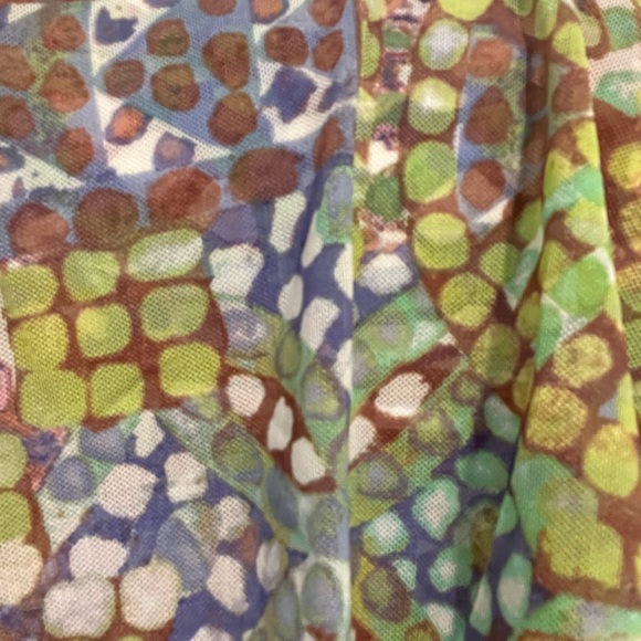 Cutest summer cami. Green, brown, and blue tank top - Picture 3 of 3